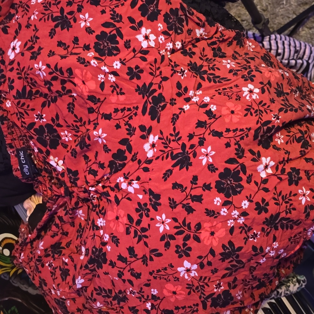 City Chic apricot floral dress